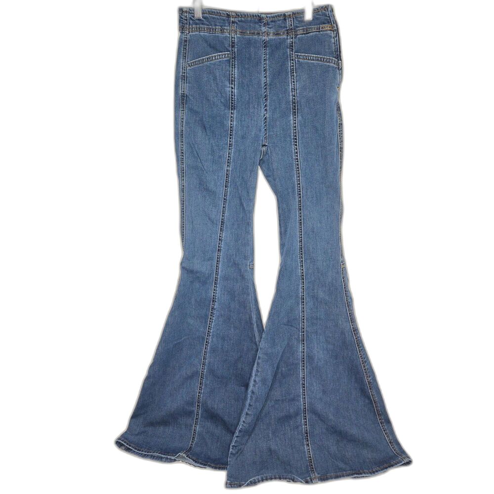 Free People We The Free Float On Flare Jeans | Women's Size 26 | Blue Denim